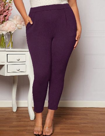Pantaloni SHEIN CURVE, mov