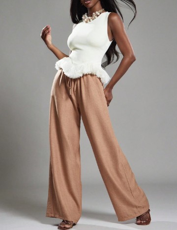 Pantaloni SHEIN, maro