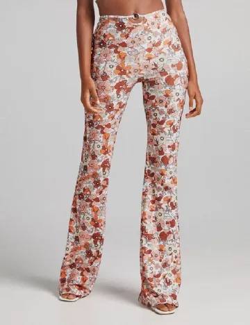 Pantaloni Bershka, floral print