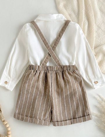 Compleu Shein Kids, maro/alb