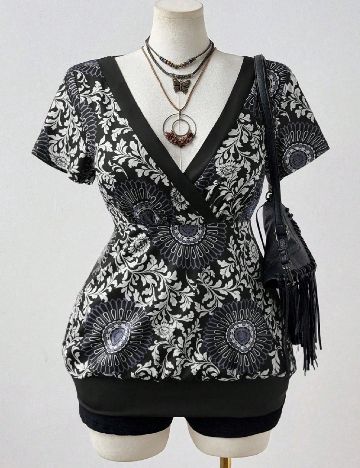 Bluza SHEIN CURVE, negru