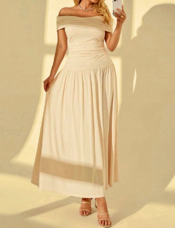 Rochie lunga SHEIN CURVE, crem