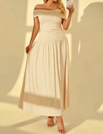 Rochie lunga SHEIN CURVE, crem