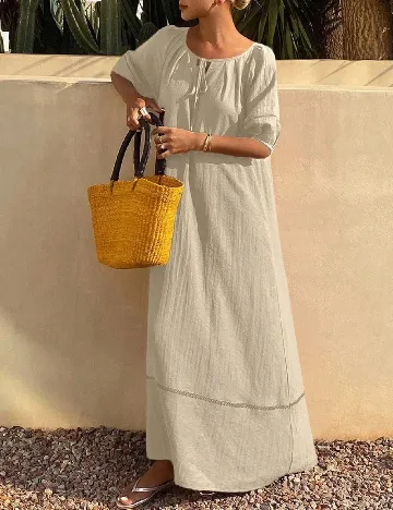 Rochie lunga Dazy, bej