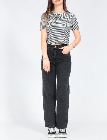 Tricou Zara, alb/negru