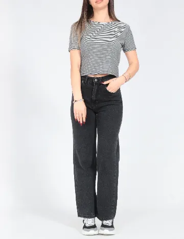 Tricou Zara, alb/negru
