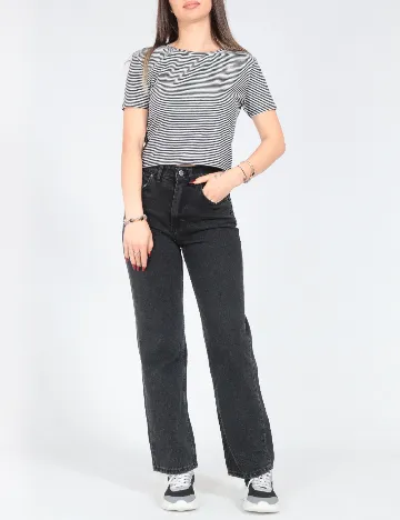 Tricou Zara, alb/negru