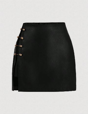Fusta SHEIN CURVE, negru