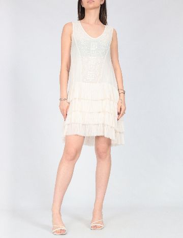 Rochie scurta Zara, ecru