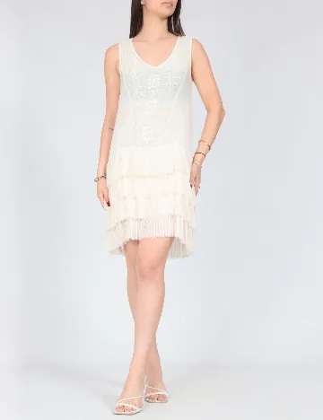 Rochie scurta Zara, ecru