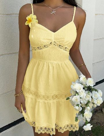 Rochie scurta SHEIN, galben
