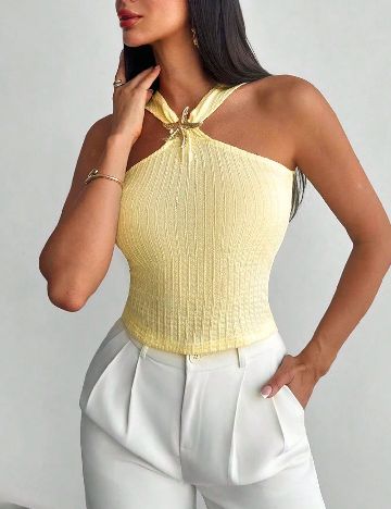 Top SHEIN, galben