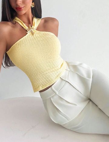 Top SHEIN, galben