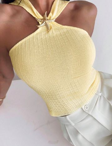Top SHEIN, galben