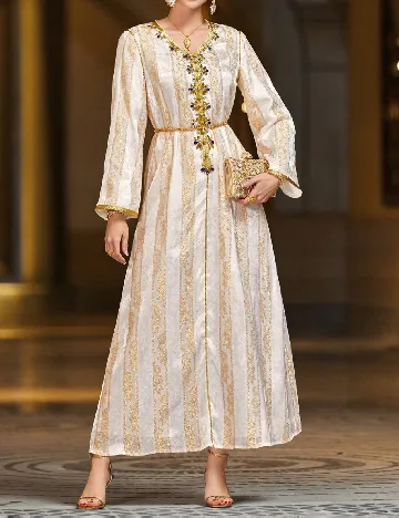 Rochie lunga SHEIN, crem/alb