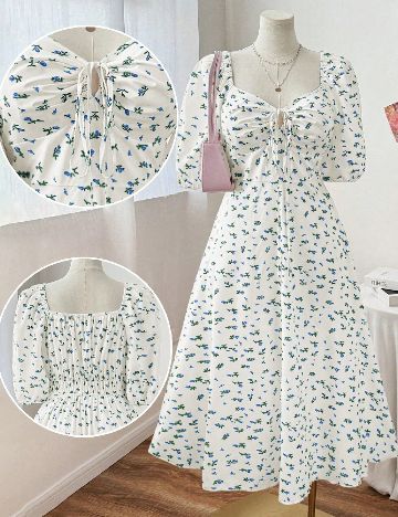 Rochie lunga SHEIN CURVE, alb