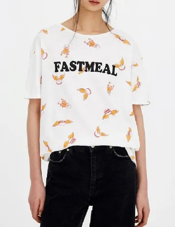 Tricou Pull&Bear, alb