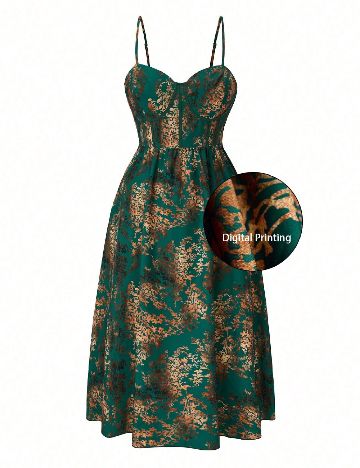 Rochie medie SHEIN CURVE, verde