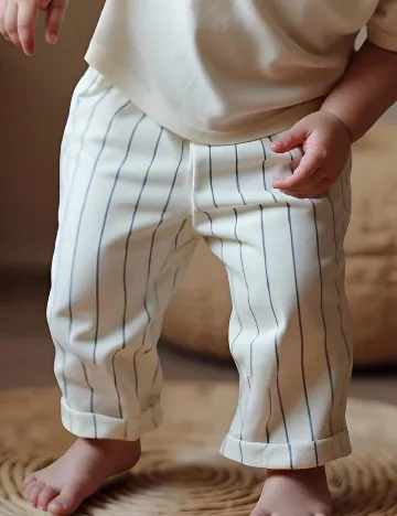 Pantaloni Shein Kids, alb