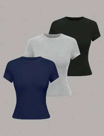 Set topuri 3 bucati SHEIN, mix culori