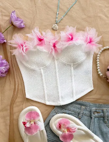 Top SHEIN, alb