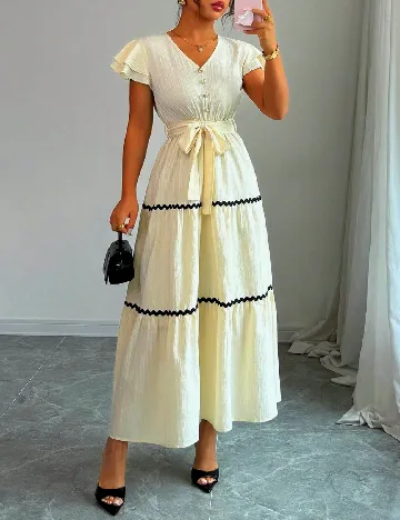Rochie lunga SHEIN, crem