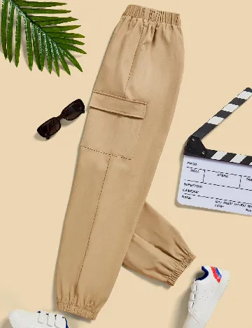 Pantaloni Shein Kids, maro
