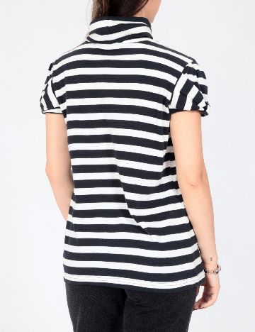 Bluza Zara, alb/albastru
