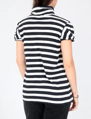 Bluza Zara, alb/albastru