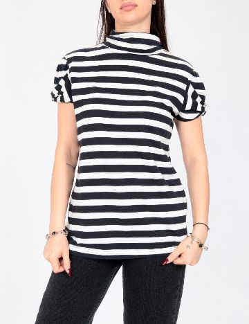 Bluza Zara, alb/albastru