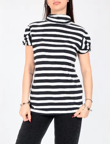 Bluza Zara, alb/albastru