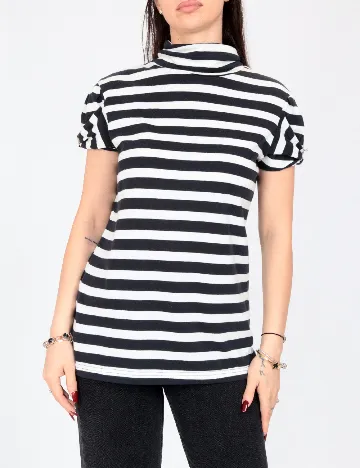 Bluza Zara, alb/albastru