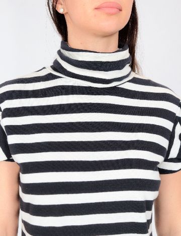 Bluza Zara, alb/albastru