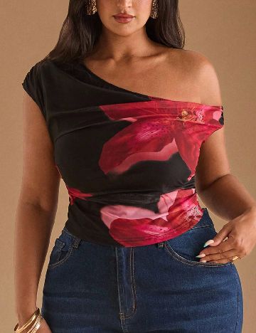 Top SHEIN CURVE, negru