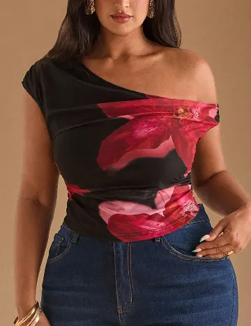 Top SHEIN CURVE, negru