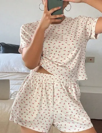 Pijama SHEIN CURVE, ecru