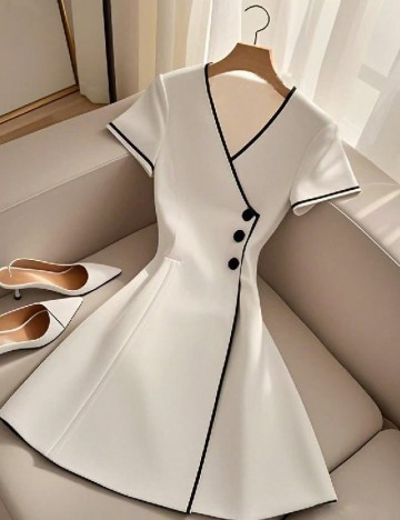 Rochie medie SHEIN, alb