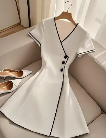 Rochie medie SHEIN, alb