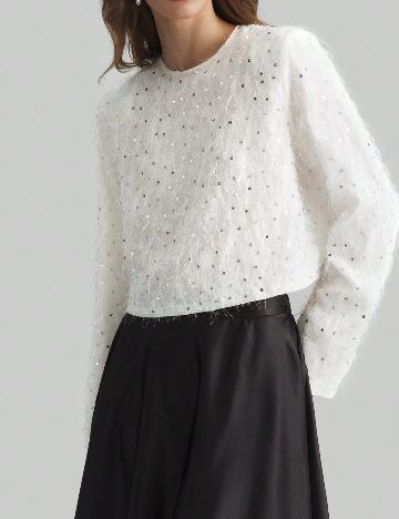 Bluza Ontre, alb