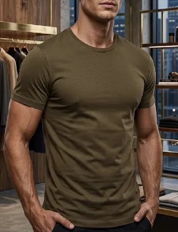 Tricou Zara, kaki