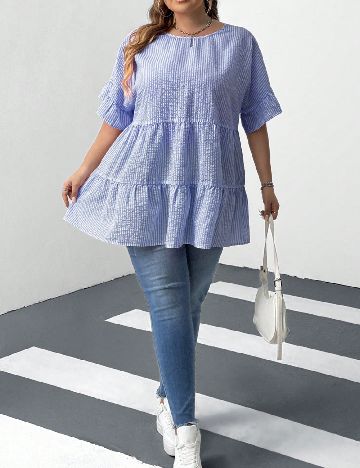Bluza SHEIN CURVE, albastru