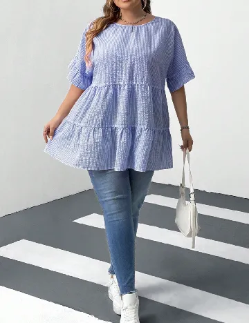 Bluza SHEIN CURVE, albastru