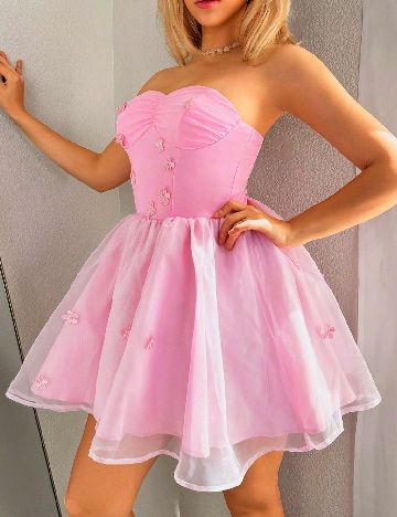 Rochie scurta SHEIN, roz