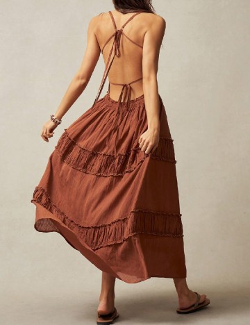 Rochie medie SHEIN, maro