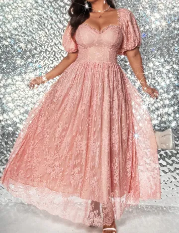 Rochie lunga SHEIN CURVE, roz