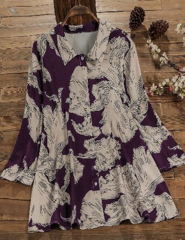Rochie scurta SHEIN CURVE, crem/mov