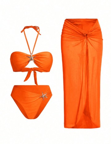 Costum de baie SHEIN, portocaliu