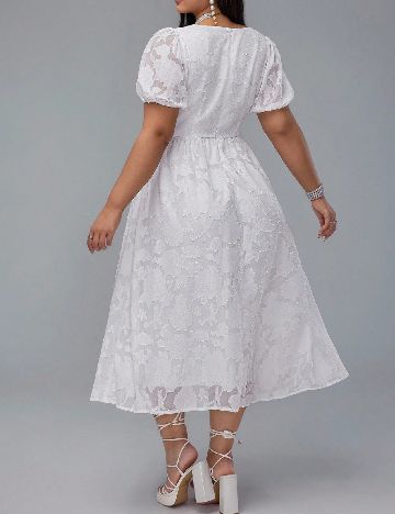 Rochie medie SHEIN CURVE, alb