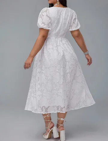 Rochie medie SHEIN CURVE, alb