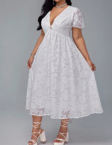 Rochie medie SHEIN CURVE, alb